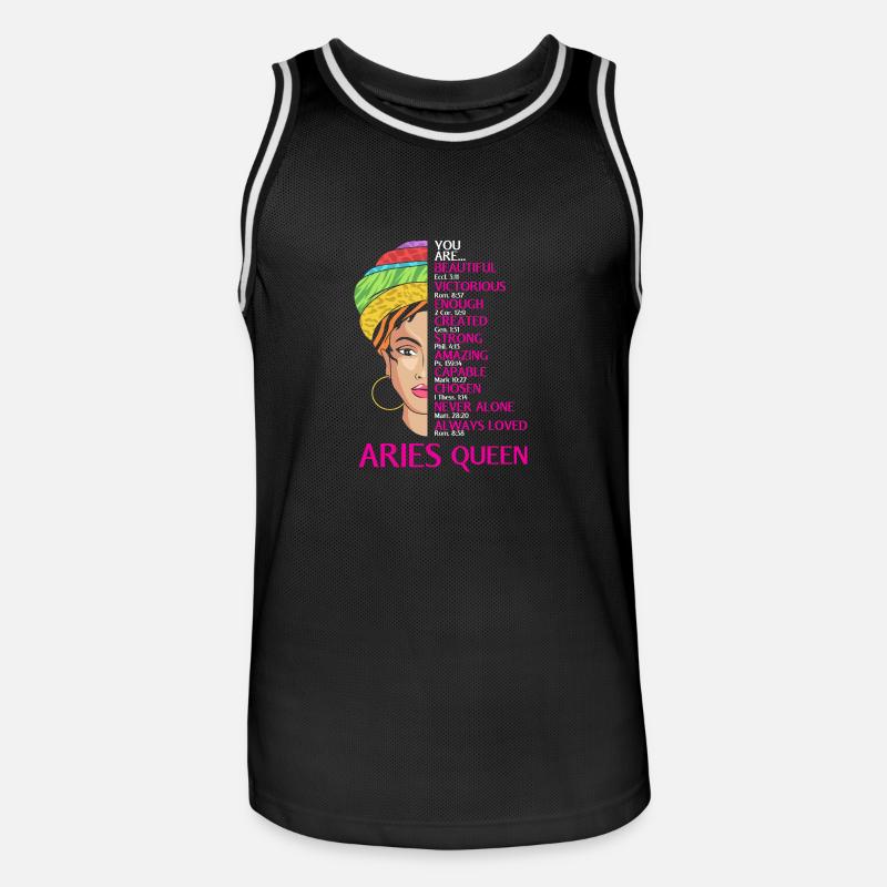 Sternzeichen Widder - Männer Basketball-Trikot - Schwarz/Weiß