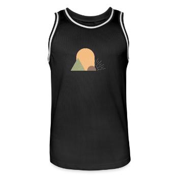 Boho Sonne - Männer Basketball-Trikot - Schwarz/Weiß - Vorne - AI Model Male 185 dark (185cm)