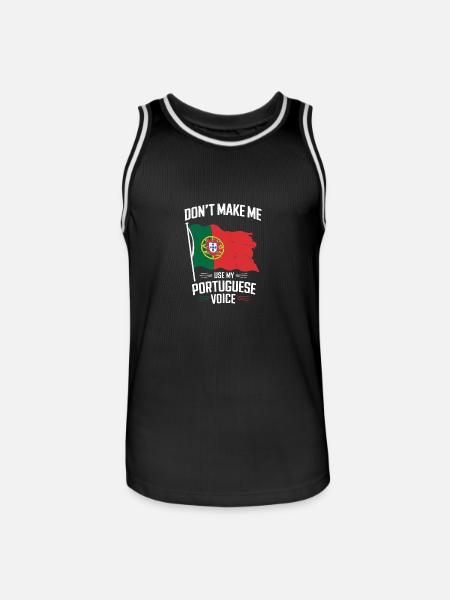 Portuguese Voice - Men's Basketball Jersey - black/white