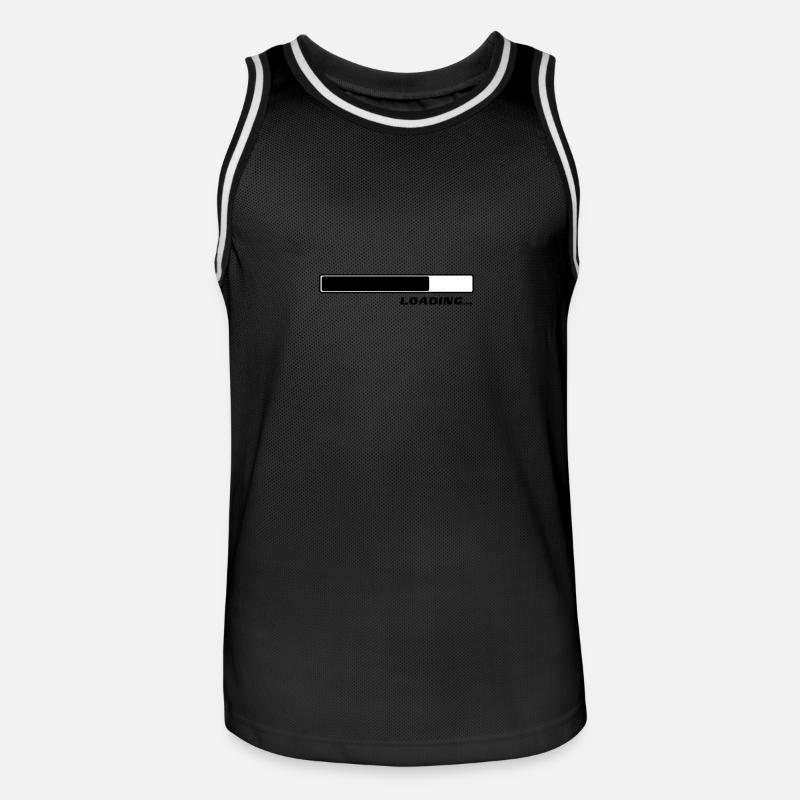 Loading Laden Ladebalken 2c - Männer Basketball-Trikot - Schwarz/Weiß