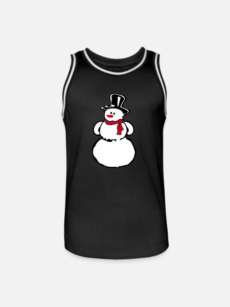 Snowman - Men's Basketball Jersey - black/white