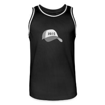 capy 2015 Baseball Cap Cap Cap Gift - Men's Basketball Jersey - black/white - Front - AI Model Male 185 dark (185cm)