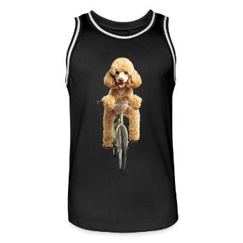 Pudel - Männer Basketball-Trikot - Schwarz/Weiß - Vorne - AI Model Male 185 dark (185cm)
