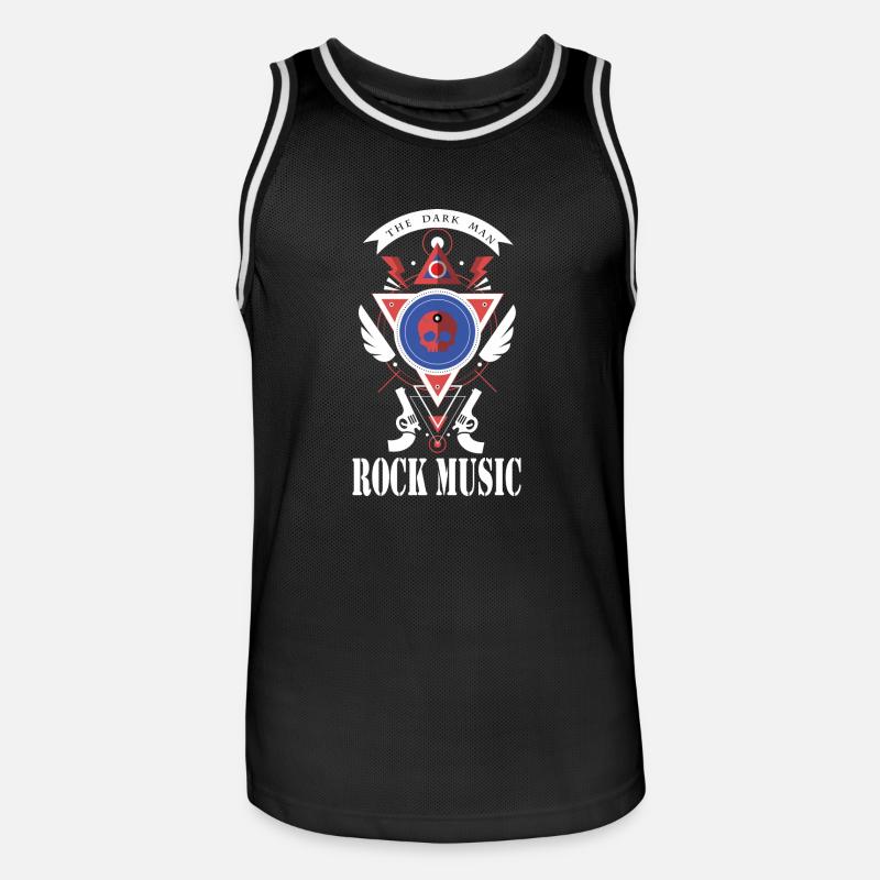 Der dunkle Mann - Männer Basketball-Trikot - Schwarz/Weiß