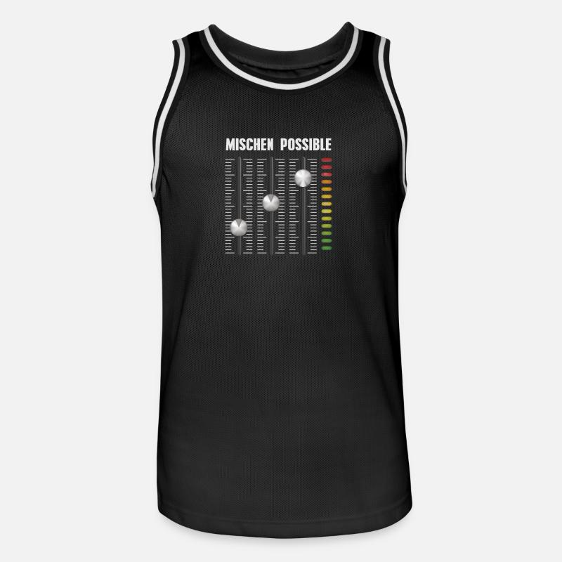 Mischen Possible - Männer Basketball-Trikot - Schwarz/Weiß