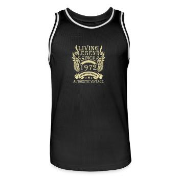 Living Legends Since 1972 Authentic Vintage - Men's Basketball Jersey - black/white - Front - AI Model Male 185 dark (185cm)