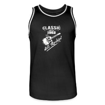 Classique depuis 1952 et toujours Rokin - Maillot de basket Homme - noir/blanc - Devant - AI Model Male 185 dark (185cm)
