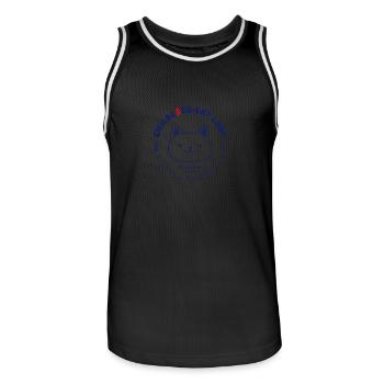 Kinderlose Katze Lady Social Club Outfit - Männer Basketball-Trikot - Schwarz/Weiß - Vorne - AI Model Male 185 dark (185cm)