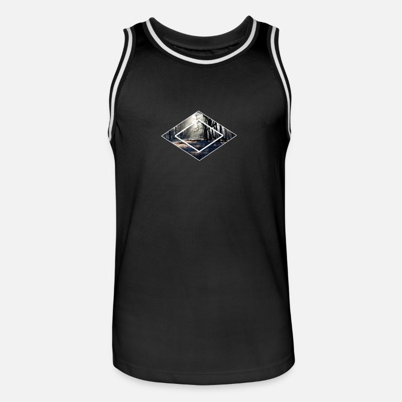 forêts Waldische dans la forêt - Maillot de basket Homme - noir/blanc