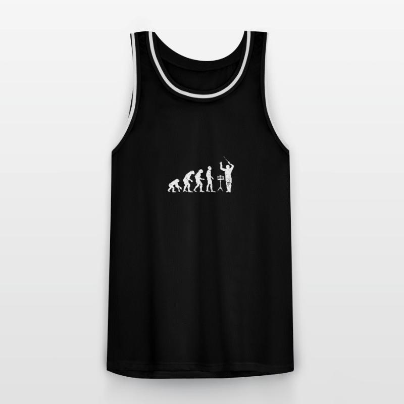Dirigent Evolution Musiker Geschenkidee Männer Basketball-Trikot