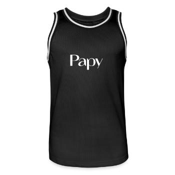 BONNE FÊTE PAPA. PAPA. FÊTE DES PÈRES. PÈRE - Maillot de basket Homme - noir/blanc - Devant - AI Model Male 185 dark (185cm)
