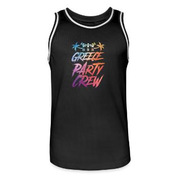 Grèce Fête Crew Coloré - Maillot de basket Homme - noir/blanc - Devant - AI Model Male 185 dark (185cm)