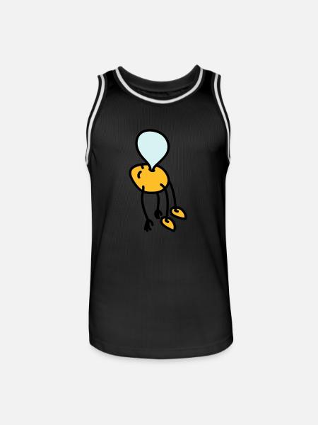 chewing_gum_man - Men's Basketball Jersey - black/white
