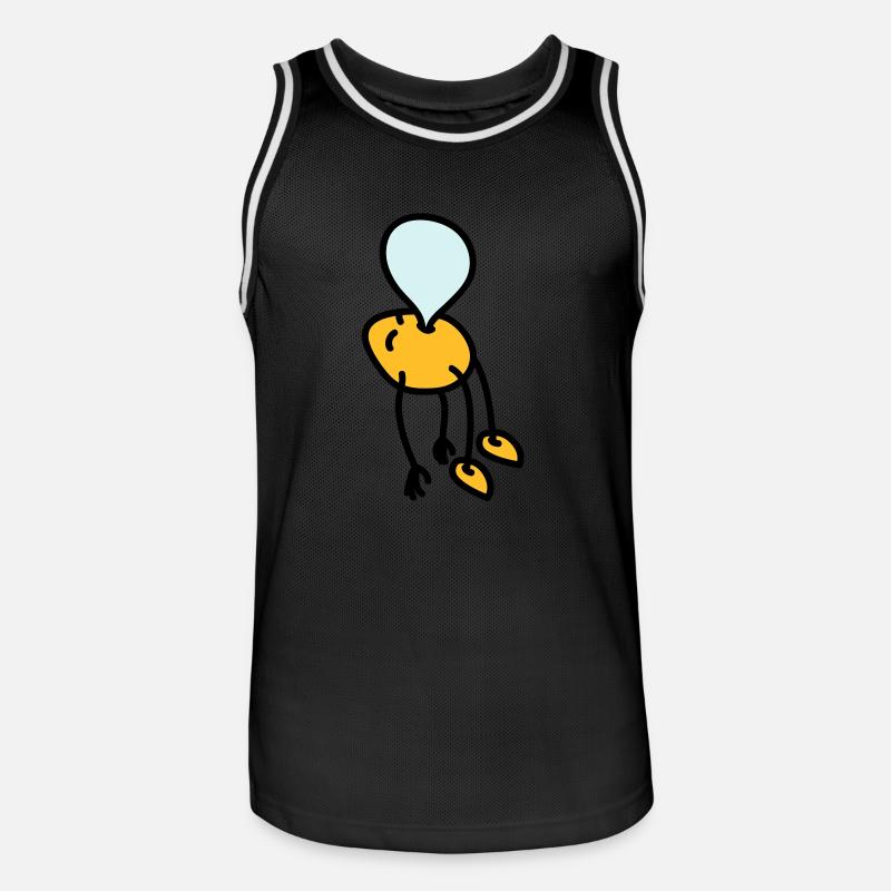 chewing_gum_man - Männer Basketball-Trikot - Schwarz/Weiß