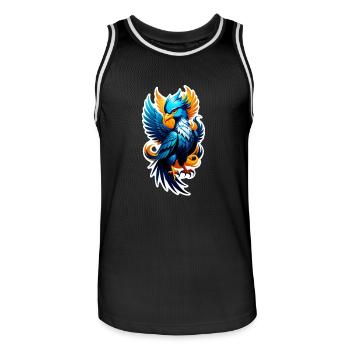 Phönix - Phönix - Feuervogel - Männer Basketball-Trikot - Schwarz/Weiß - Vorne - AI Model Male 185 dark (185cm)