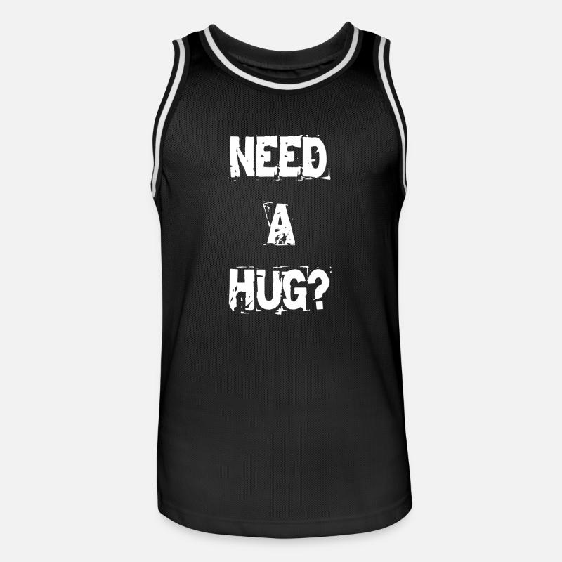 Need a Hug? - Männer Basketball-Trikot - Schwarz/Weiß