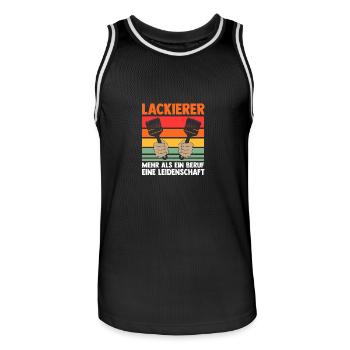 Car Painter Vehicle Painter Painter - Men's Basketball Jersey - black/white - Front - AI Model Male 185 dark (185cm)