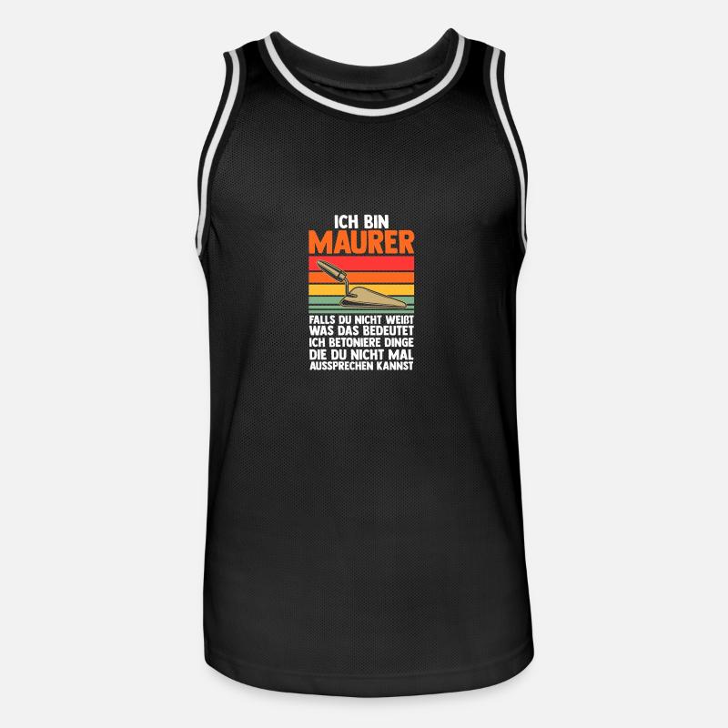 Master Bricklayer Journeyman Bricklayer - Men's Basketball Jersey - black/white