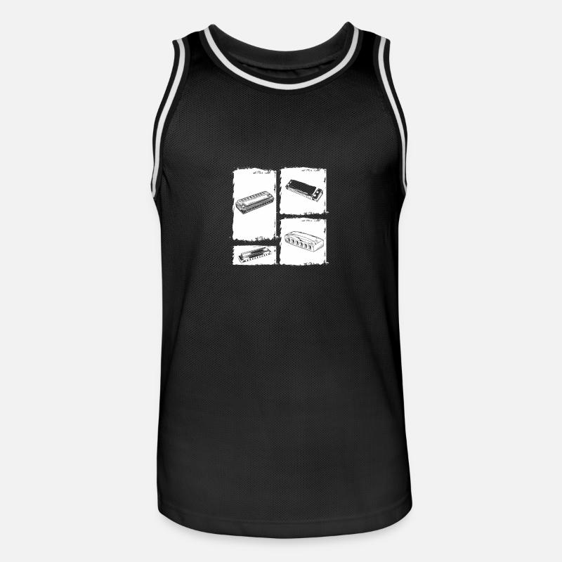 Harmonica Harmonica - Men's Basketball Jersey - black/white