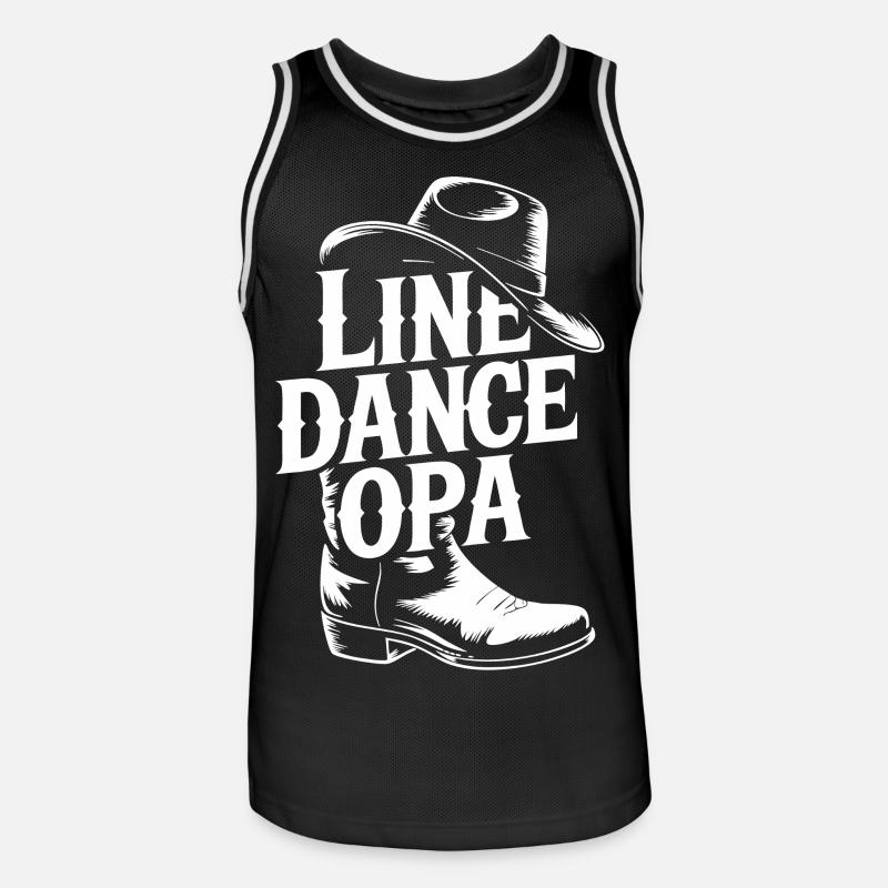 Danse en ligne Papi - Maillot de basket Homme - noir/blanc