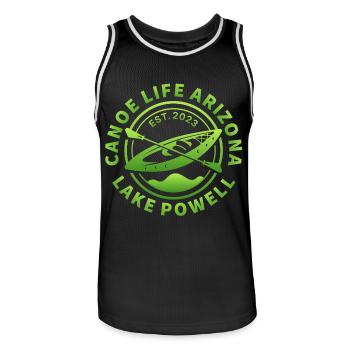 Canoe Life Arizona Design vert fluo - Maillot de basket Homme - noir/blanc - Devant - AI Model Male 185 dark (185cm)