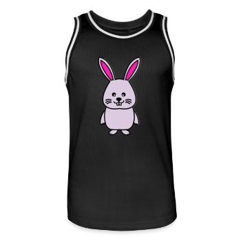 hase comic - Männer Basketball-Trikot - Schwarz/Weiß - Vorne - AI Model Male 185 dark (185cm)