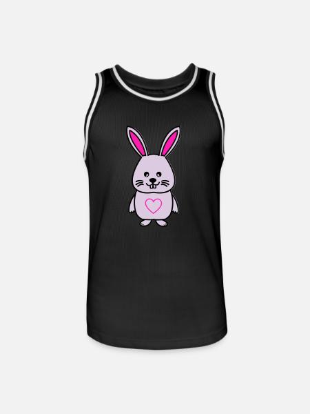 Bunny Comic Love - Men's Basketball Jersey - black/white