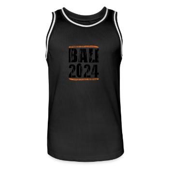 Bali 2024 Saying - Men's Basketball Jersey - black/white - Front - AI Model Male 185 dark (185cm)