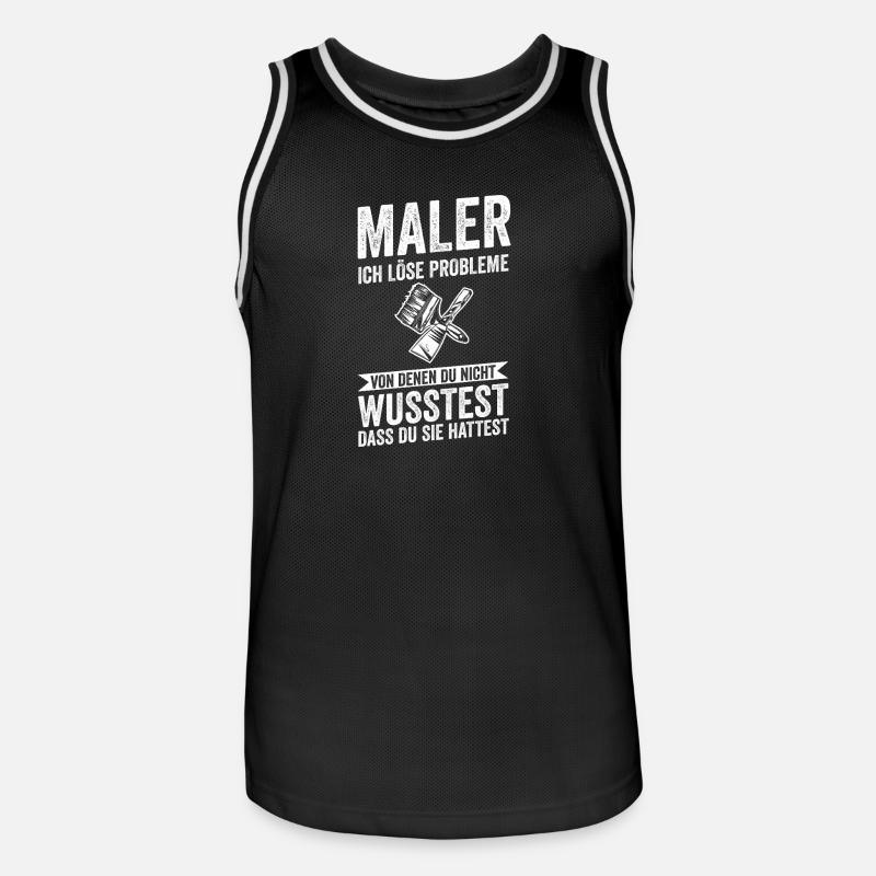 Master Painter Journeyman Painter - Men's Basketball Jersey - black/white