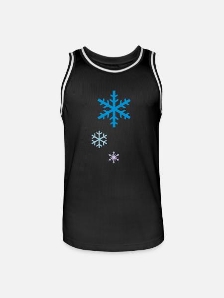 SNOWFLAKES - Men's Basketball Jersey - black/white