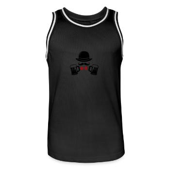 Beer Bachelor Party Party - Men's Basketball Jersey - black/white - Front - AI Model Male 185 dark (185cm)