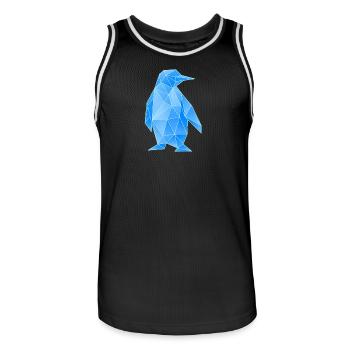 Diamant Pinguin Geometrisches Design - Männer Basketball-Trikot - Schwarz/Weiß - Vorne - AI Model Male 185 dark (185cm)