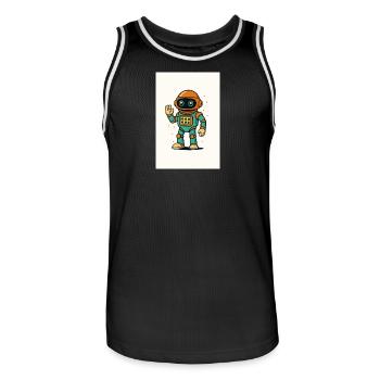 free palestine - Men's Basketball Jersey - black/white - Front - AI Model Male 185 dark (185cm)