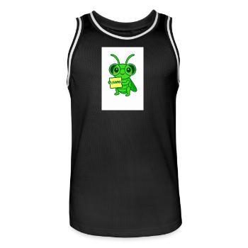 Lernkäfer mit Brille Motiv - Men's Basketball Jersey - black/white - Front - AI Model Male 185 dark (185cm)