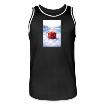 Geschenke des Weiten Nordes - Mors - Männer Basketball-Trikot - Schwarz/Weiß - Vorne - AI Model Male 185 dark (185cm)