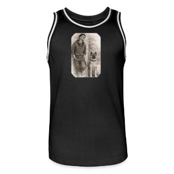 Matt & Holly - Maillot de basket Homme - noir/blanc - Devant - AI Model Male 185 dark (185cm)
