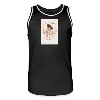 Mother Daughter - Men's Basketball Jersey - black/white - Front - AI Model Male 185 dark (185cm)