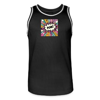 Punk 3 - Maillot de basket Homme - noir/blanc - Devant - AI Model Male 185 dark (185cm)