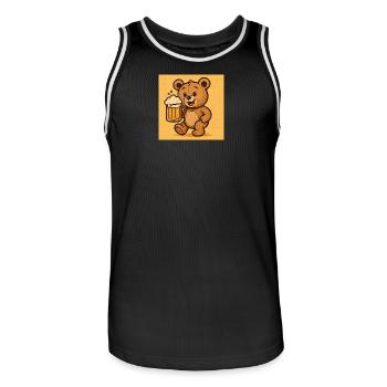 Party sommer design - Männer Basketball-Trikot - Schwarz/Weiß - Vorne - AI Model Male 185 dark (185cm)