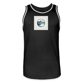 thun niesen Berge Luft zum atmen - Männer Basketball-Trikot - Schwarz/Weiß - Vorne - AI Model Male 185 dark (185cm)