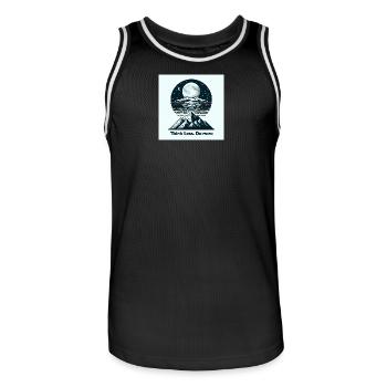 action mode - Maillot de basket Homme - noir/blanc - Devant - AI Model Male 185 dark (185cm)