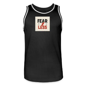Conception de choc de puissance motivationnelle - Maillot de basket Homme - noir/blanc - Devant - AI Model Male 185 dark (185cm)