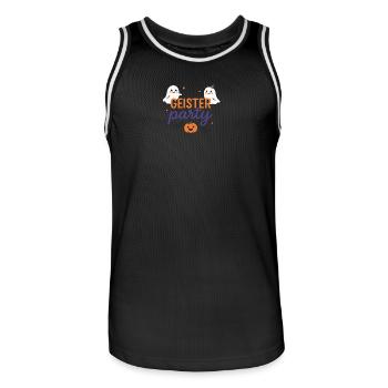 Halloween Ghosts Party Design - Men's Basketball Jersey - black/white - Front - AI Model Male 185 dark (185cm)