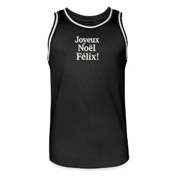 Merry Christmas Felix movie - Men's Basketball Jersey - black/white - Front - AI Model Male 185 dark (185cm)