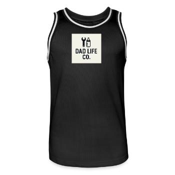 Bouteilles d’outils Dad Life Co - Maillot de basket Homme - noir/blanc - Devant - AI Model Male 185 dark (185cm)