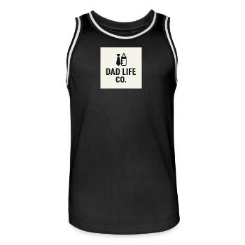 Dad Life Co Büro Flaschen - Männer Basketball-Trikot - Schwarz/Weiß - Vorne - AI Model Male 185 dark (185cm)