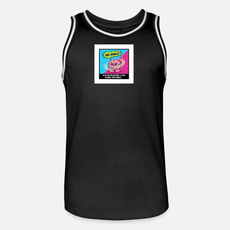 Geniale Idee Brain Pop - Männer Basketball-Trikot - Schwarz/Weiß