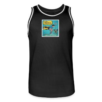 High bar for tomorrow - Men's Basketball Jersey - black/white - Front - AI Model Male 185 dark (185cm)