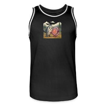 Herring and Onion Friendship - Men's Basketball Jersey - black/white - Front - AI Model Male 185 dark (185cm)