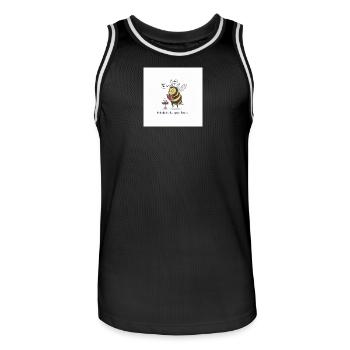 Bee Learns French: Méthinks - Men's Basketball Jersey - black/white - Front - AI Model Male 185 dark (185cm)